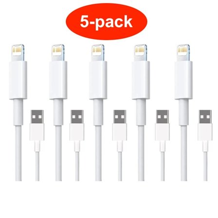 5-PACK Lightning Charging Cable for iPhone