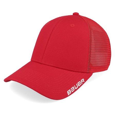Bauer - Rød trucker Caps - Team Mesh Red Trucker @ Hatstore