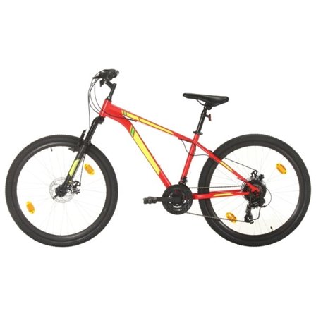 vidaXL Mountainbike 21 växlar 27,5 tums däck 38 cm röd