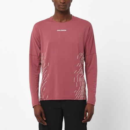 Salomon - Men's Long Sleeve T-Shirt Sense Aero Graphic - Nocturne / Whisper White