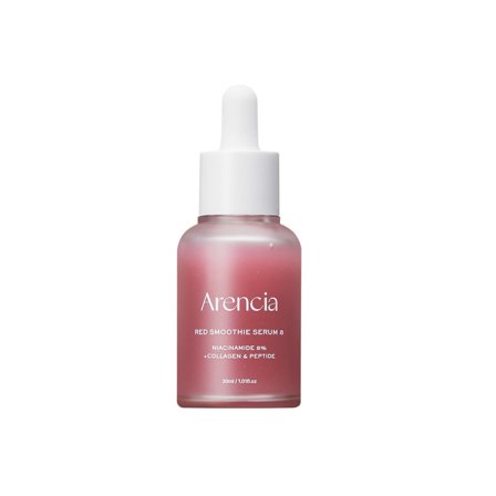 ARENCIA Viso FRESH RED Smoothie Serum 8 Niacinamide 8% + Collagen & Peptidi 30ml - Siero illuminante