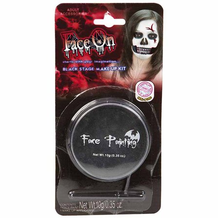 Ansiktsfarge Med Pensel Svart