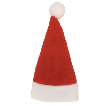 10 stk. Julepynt Bestikpose Bestikholder Julemand Rød Julehat
