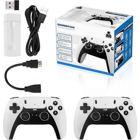 128G Retro Videospelskonsol, Retro Play Game Stick, Nostalgia Stick Game, Konsoler med Dubbla 2.4G Trådlösa Handkontroller