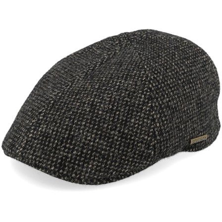 Stetson - Black - flatcap - Cap - Texas Wool Black Flat Cap - Hatstore