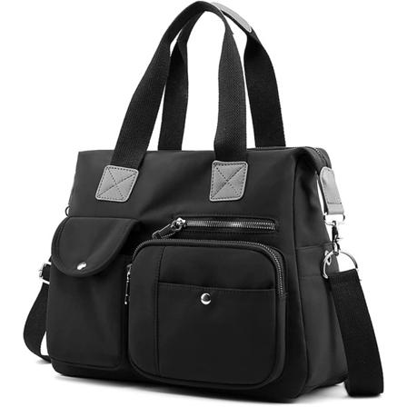 Snygga nylonväskor för kvinnor, axelväska, handväska med flera fickor, arbetsväskor, vattenavvisande, resväska, crossbodyväska