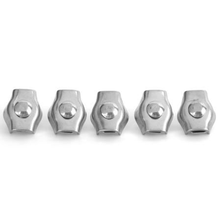 5 STK rebklemme Simplex rustfrit stål marine hardware fikseringsklemme til hejsemaskiner 3mm/0.12in