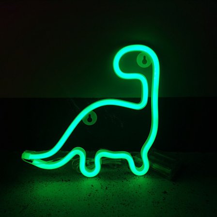 Dinosaurusmuotoiset neonkyltit Neonvalot LED seinäkoristeluun Pelaaminen