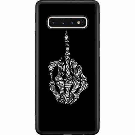 Samsung Galaxy S10 Svart Skal Fuck You Bling