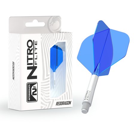 Nitro Flite - Integrated Flight and Shaft White & Blue