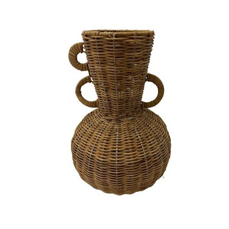 Rattanvase 26x26x36 cm – Naturlig finish