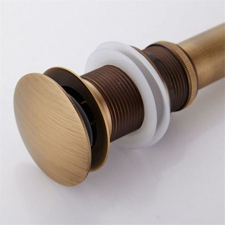 Afløbssæt i messing, overløbsfrit antikt afløbsrør, brusebakkesæt