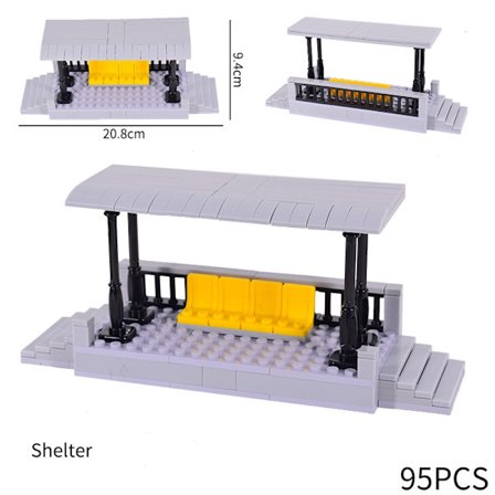 MOC City Train Rail Crossing Tracks Sæt Stud Gap Triple Switch Mursten Byggeklodser Teknisk Oplys legetøj til børn