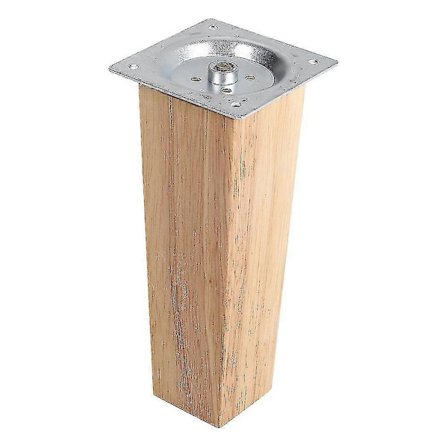 Set med 4 fyrkantiga ben i trä, ekmöbler
