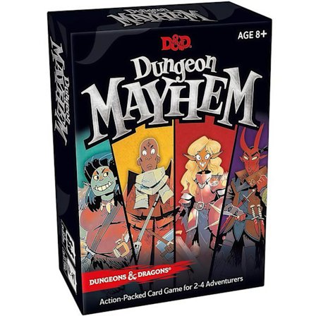 D&D Dungeon Mayhem kort brädspel | 8+ 2-6 spelare, roliga strider, familjesammankomster, väninteraktioner, strategispel (inklusive