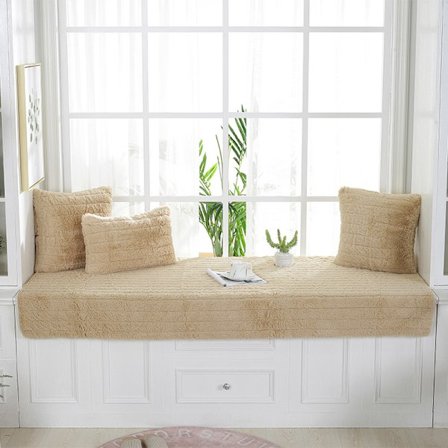 Ikkunaluukun parvekepehmuste, universaali ikkunaluukun peite kaikille vuodenaikoille, pehmeä pehmuste huoneen sisustukseen (Camel, 60*180)