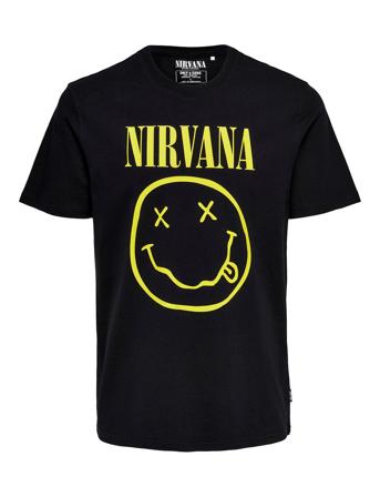 Onsnirvana Life Reg Ss Tee Tops T-shirts Short-sleeved Black ONLY & SONS