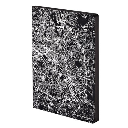 Nuuna Notebook Graphic Traveller - Nightflight Paris Silver