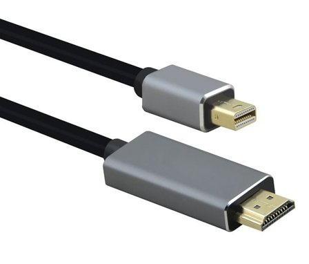 helos-tilkoblingskabel, mini DisplayPort St./HDMI St., PREMIUM 4K, 2,0 m, svart