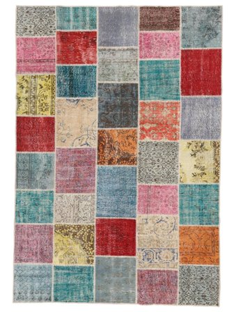 Dywan Patchwork 208X300 Ciemnoszary/Ciemnoczerwony (Wełna, Turcja)