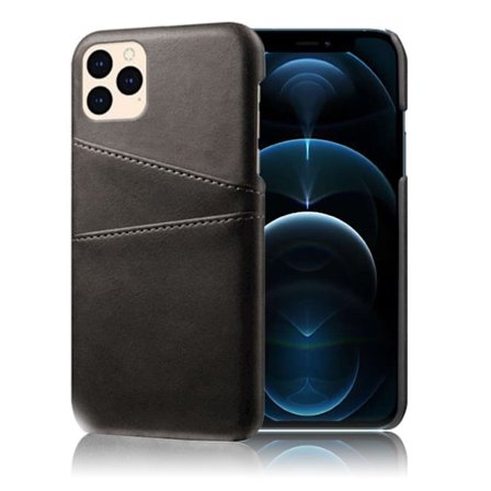 Etui med to kort - iPhone 12 / 12 Pro - Sort