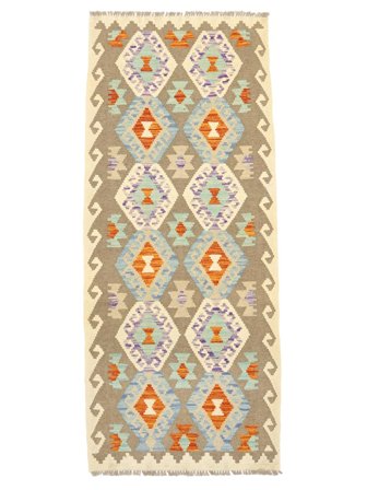 Oosters Kelim Afghan Old Style Vloerkleed 84X197 Tapijtloper Wol, Afghanistan