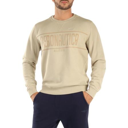 Aeronautica Militare, Sweatshirts Beżowy, Mężczyzna, Rozmiar: L