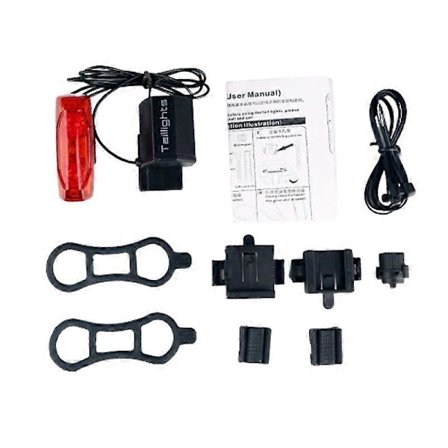 Selvdrevet Magnetisk Induktionslampe Cykel Advarselslampe Vandtæt Cykel Baglygte Cykel Tilbehør
