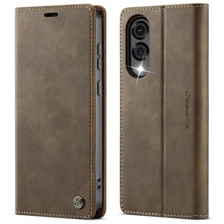 (For Samsung Galaxy S24 Ultra) Vintage luksuriøst skinnetui med støtte og kortlommer for telefon