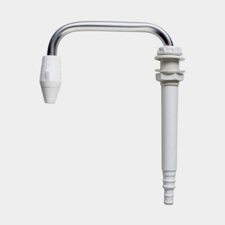 Yksinkertainen venehana Whale, kääntyvällä juoksuputkella, Whale Quick Connector 13 mm / 15 mm, kromattu messinki