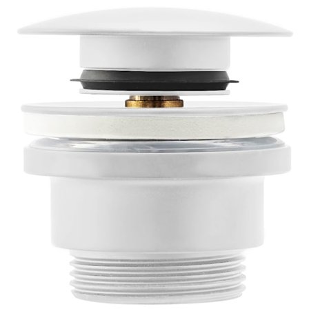 UNIVERSELL KLICK-KLACK REA TVÄTTSTÄLLSPLUGG VIT