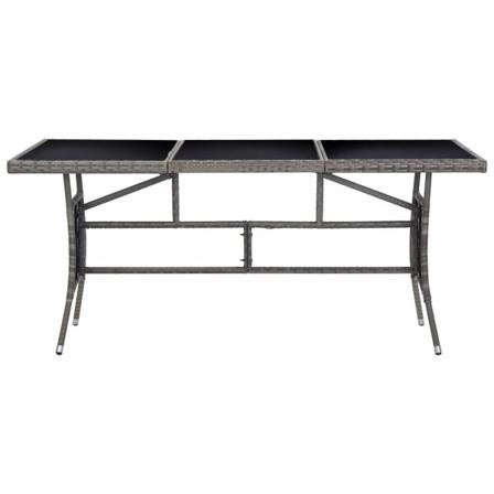 Vidaxl Trädgårdsbord Grå 170x80x74 Cm Konstrotting Grå