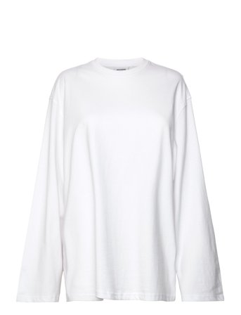 Weekday Oversized Long Sleeve T-Shirt - White - L