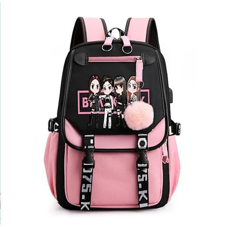 Blackpink Backpack Laptop Bag School Bag Bookbag With Usb Charging&headphone Port