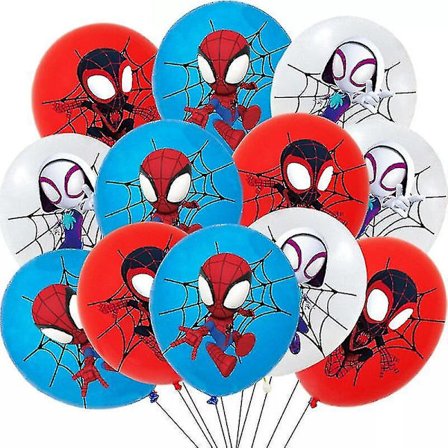 Spidey og hans fantastiske venner 12 tommer latex balloner Spiderman fødselsdagsfest dekorationer til børn Baby Shower festartikler