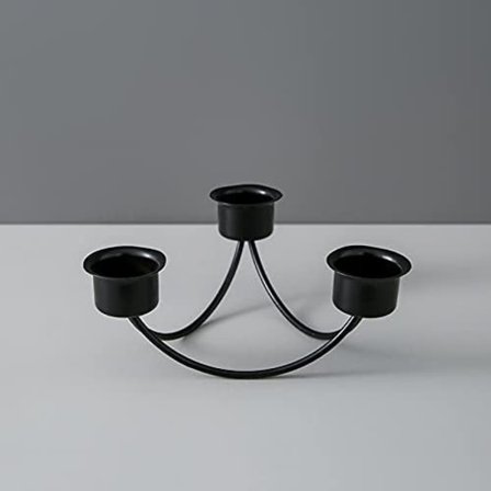 3-armars U-form av metall Ljusstake Ljusstativ Inredning Ljusstake Avsmalnande ljushållare för heminredning