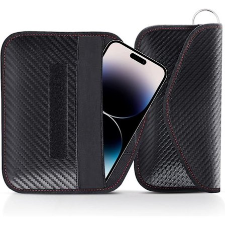 2 stk. Pose til bilnøgler, Bilnøgle Signal Blokerende Pose, Nøglefri Adgang Bilnøgle Etui, Blokerende Taske til Bils Sikkerhed, Tyverisikret 