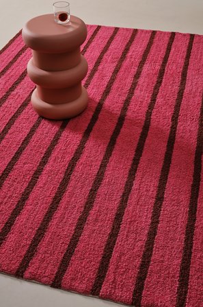 Jotex - Bomullsteppe Bomull Rosa/vinrød MIKA - Kjøp Bomulls- & filleryer hos Jotex