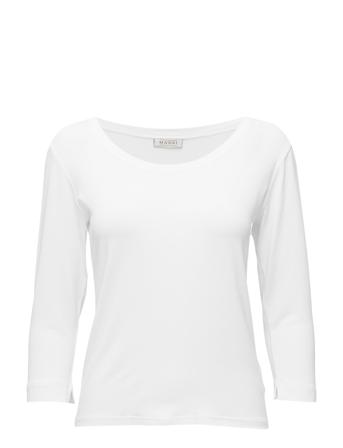 Cream T-shirts & Tops Long-sleeved Hvit Masai
