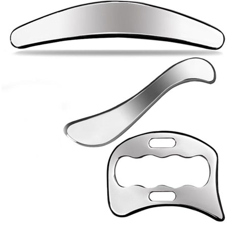 Gua Sha Massageverktyg i Rostfritt Stål 1–3-Pack – IASTM Muskelmassage & Fascia Skrapverktyg