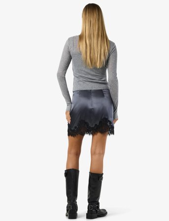 NOISY MAY Nmceleste Mw Satin Skirt - Grey - S