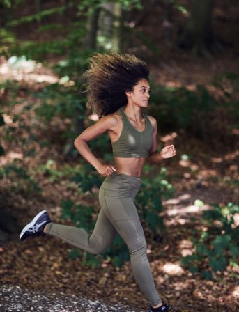 ZEBDIA Sports Bra - Khaki green - XS