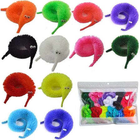 Caterpillar Seahorse Elf Magic Props Tricky New Strange Toy Magic Worm Twisty (25 kpl, satunnainen väri)