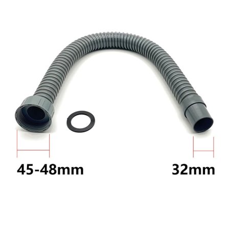 Joustava viemäriletku 45mm-48mm/32mm, liitäntään vesihanaan