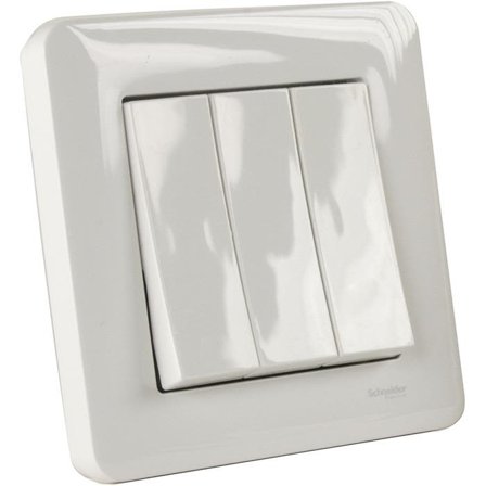 Schneider Electric Exxact Strömbrytare infälld, vit 3x1-pol, Strömbrytare & vägguttag