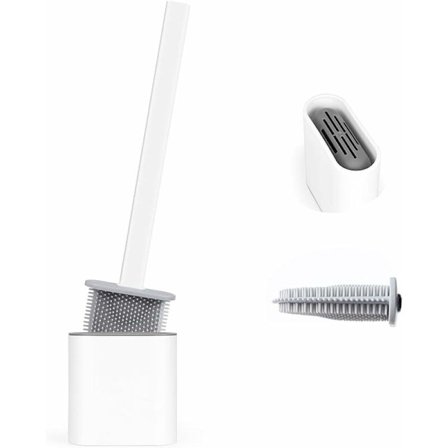 WC-harja, WC-harja, silikoni-WC-harja, riippuva harja, WC-harja, pitkä hygieniatelineellä, jossa on vedensuodatinpohja ja nopea kuivatus