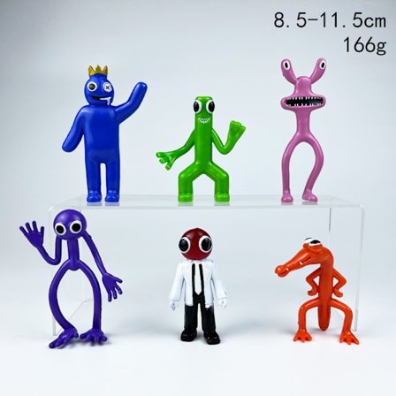 6 stk. Roblox Rainbow Friends Figurer Legetøj Kagepynt Julegave - Perfekt