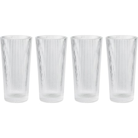 Stelton Pilastro Long Drink glass 0,3 liter, 4 stk' - 'Clear