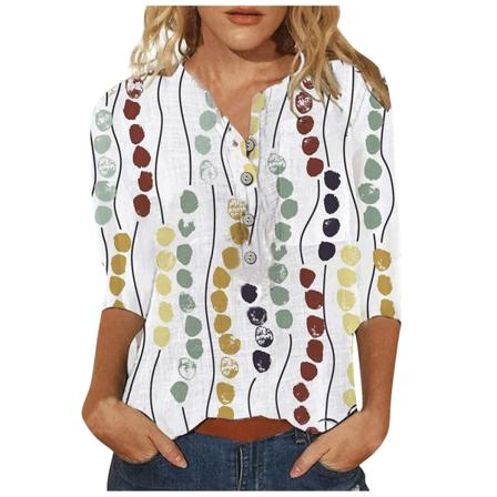 Damblus Loose-fit Pullover Shirt Office Lady Summer Top