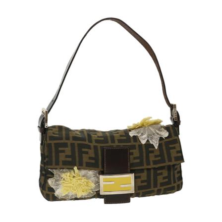 Fendi Vintage Shoulder Bags Brun, Dame Vintage Tasker, Størrelse: ONE Size